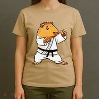 Karate Capybara Funny Martial Arts Mma T-Shirt thumb 4