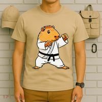 Karate Capybara Funny Martial Arts Mma T-Shirt thumb 6