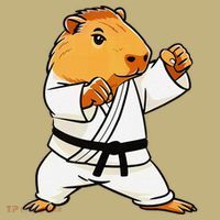 Karate Capybara Funny Martial Arts Mma Mousepad thumb 1