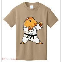 Karate Capybara Funny Martial Arts Mma Kids T-Shirt thumb 0