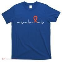 Kidney Cancer Heartbeat Kidney Cancer Awareness Ribbon Gift T-Shirt thumb 0
