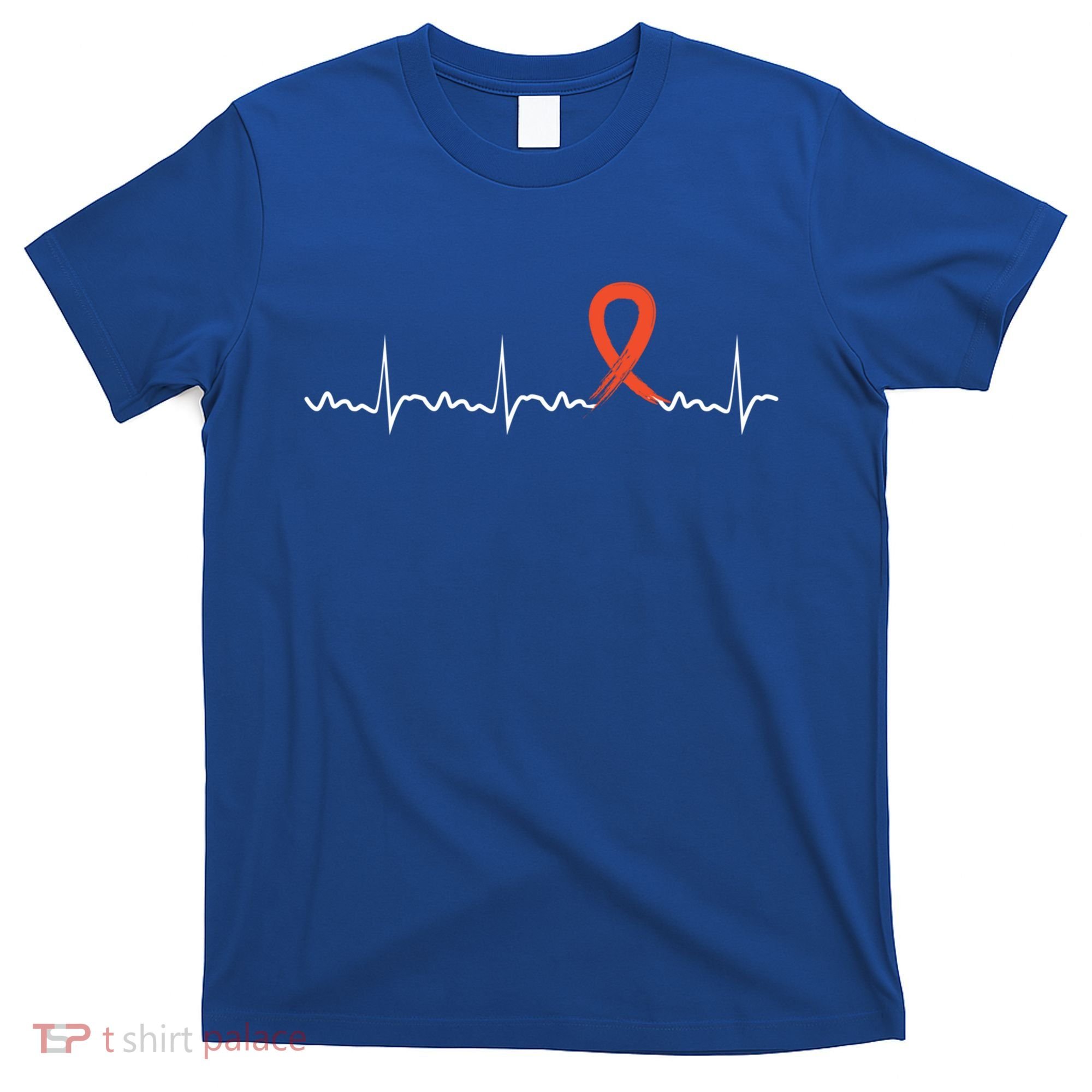 Kidney Cancer Heartbeat Kidney Cancer Awareness Ribbon Gift T-Shirt