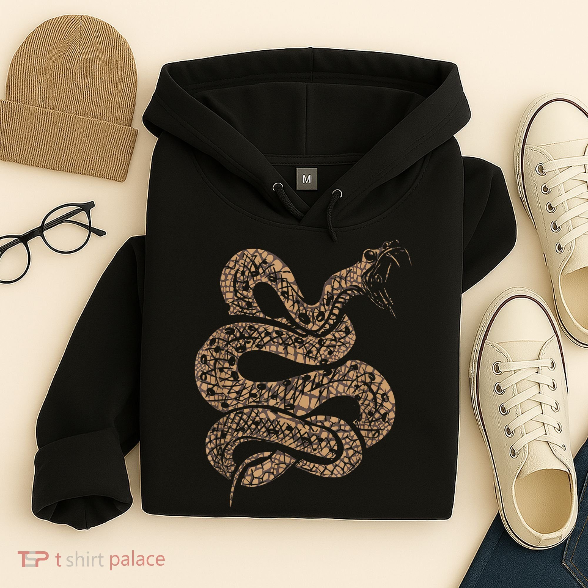 King Cobra Hissing Distressed Snake Lover Gift Hoodie