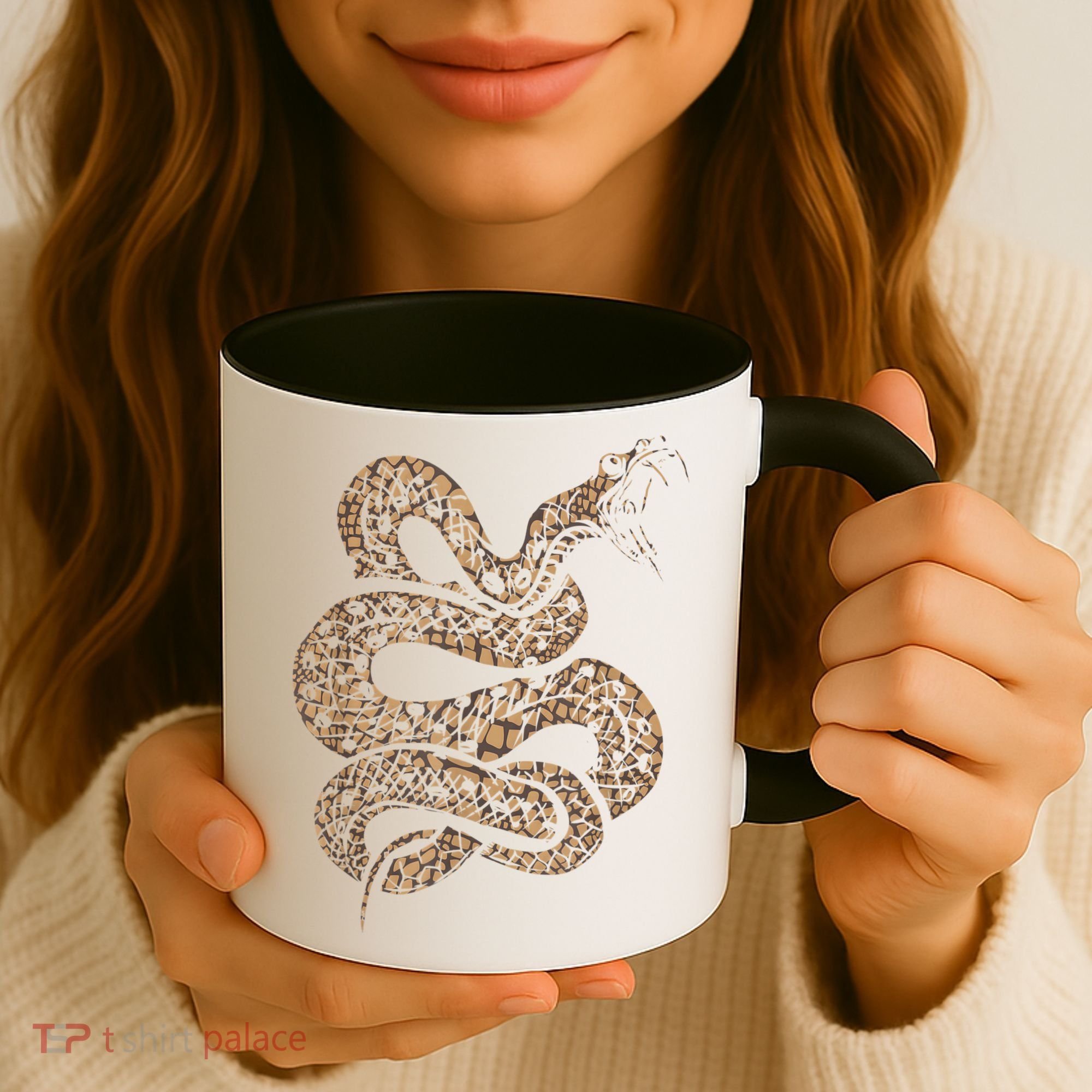 King Cobra Hissing Distressed Snake Lover Gift Coffee Mug