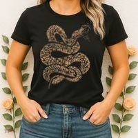 King Cobra Hissing Distressed Snake Lover Gift Women's T-Shirt thumb 2