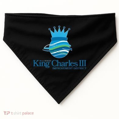 King Charles III Improvement District USA-Made Doggie Bandana