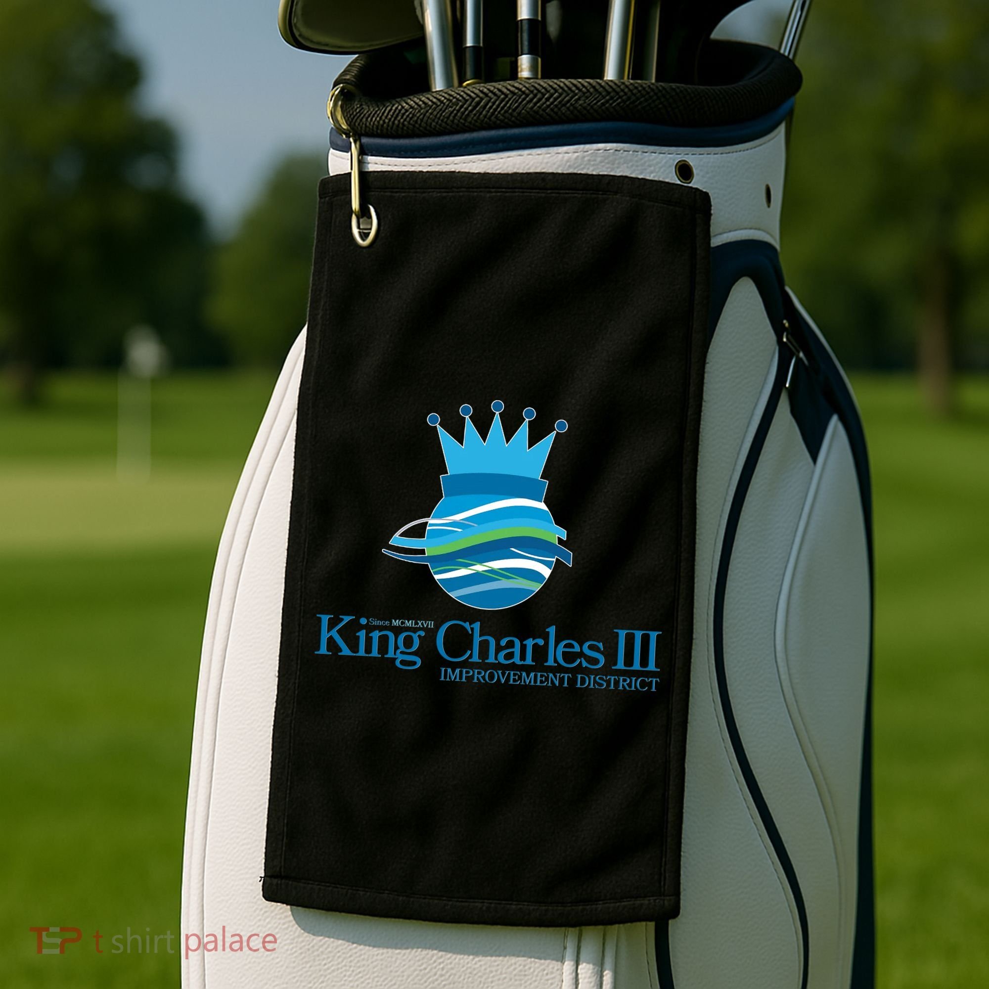 King Charles III Improvement District Golf Towel