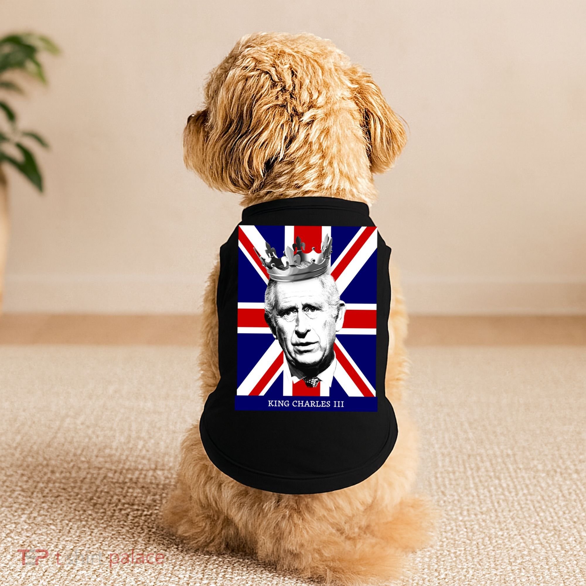 King Charles Iii Funny Gift Union Jack Royal Family Great Gift Doggie Tank