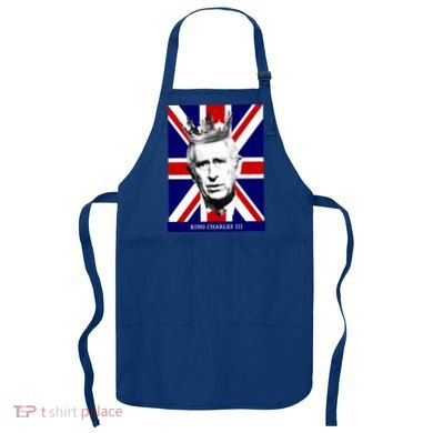 King Charles Iii Funny Gift Union Jack Royal Family Great Gift Apron