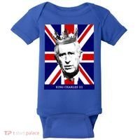 King Charles Iii Funny Gift Union Jack Royal Family Great Gift Baby Bodysuit thumb 0