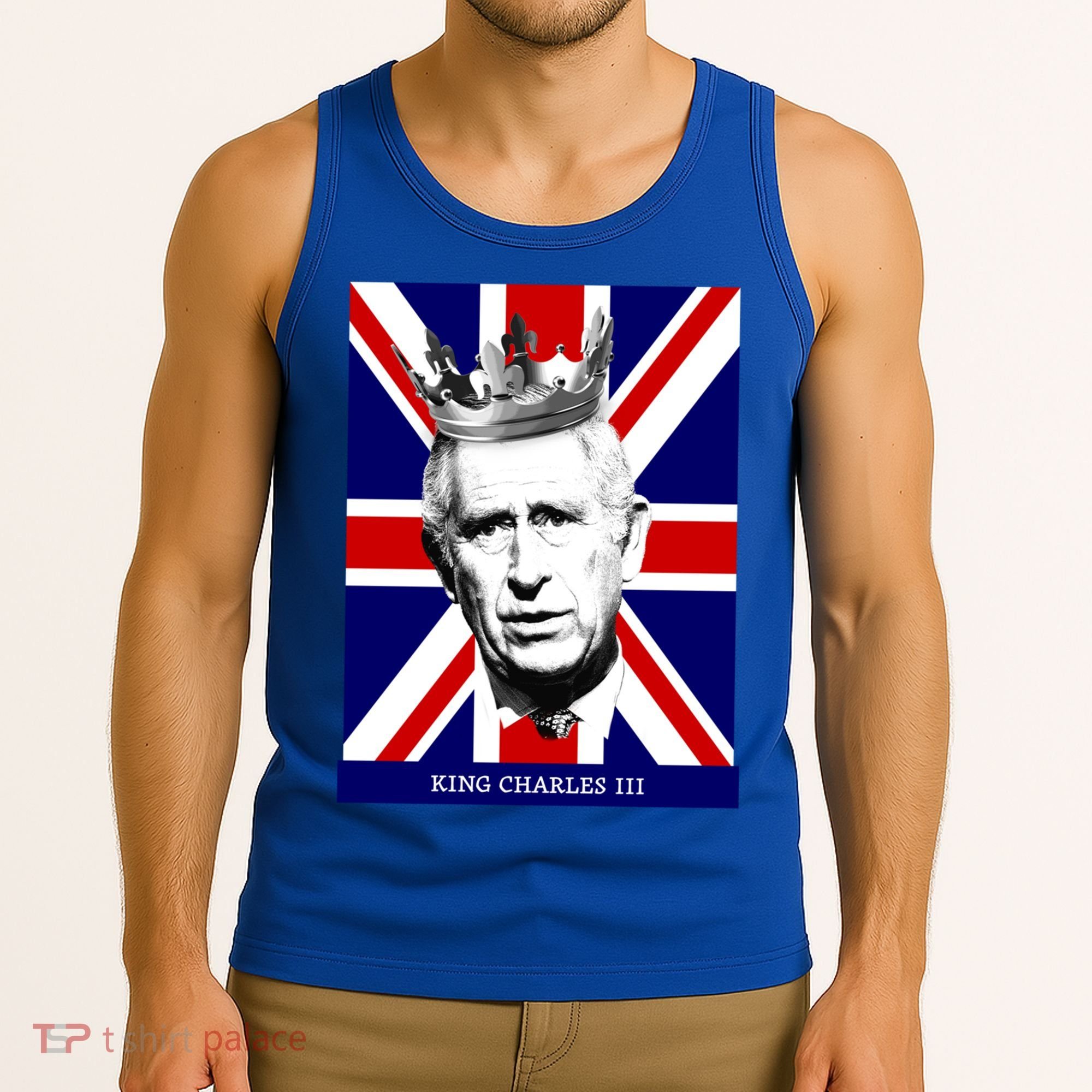 King Charles Iii Funny Gift Union Jack Royal Family Great Gift Tank Top
