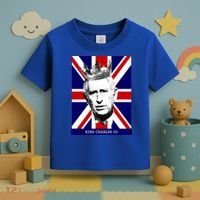 King Charles Iii Funny Gift Union Jack Royal Family Great Gift Toddler T-Shirt thumb 3