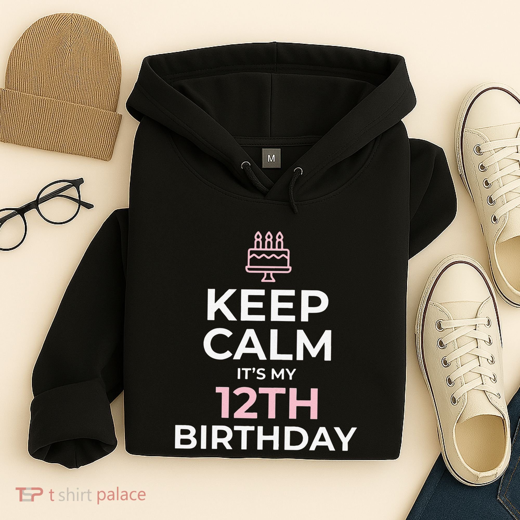 Keep Calm It's My Birthday 12th 12 Year Old Hoodie