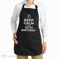 Keep Calm It's My Birthday 12th 12 Year Old Apron thumb 2
