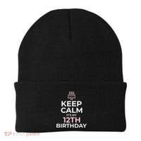 Keep Calm It's My Birthday 12th 12 Year Old Beanie thumb 0