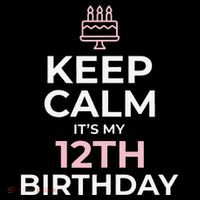 Keep Calm It's My Birthday 12th 12 Year Old Women's Hoodie thumb 2