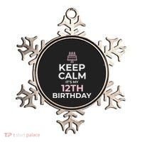 Keep Calm It's My Birthday 12th 12 Year Old Ornament thumb 0