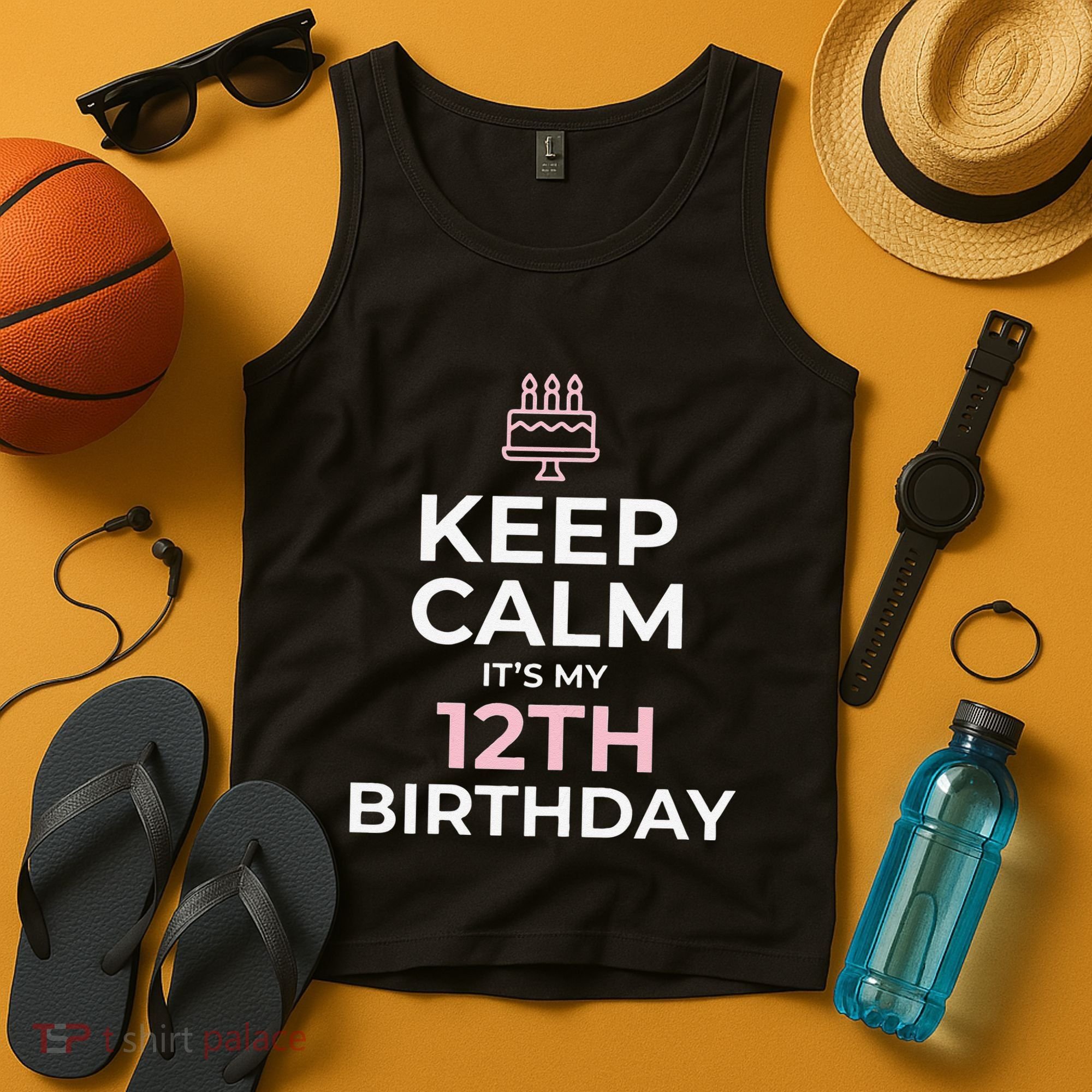 Keep Calm It's My Birthday 12th 12 Year Old Tank Top