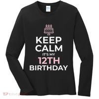 Keep Calm It's My Birthday 12th 12 Year Old Women's Long Sleeve Shirt thumb 0