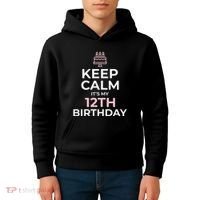 Keep Calm It's My Birthday 12th 12 Year Old Kids Hoodie thumb 4