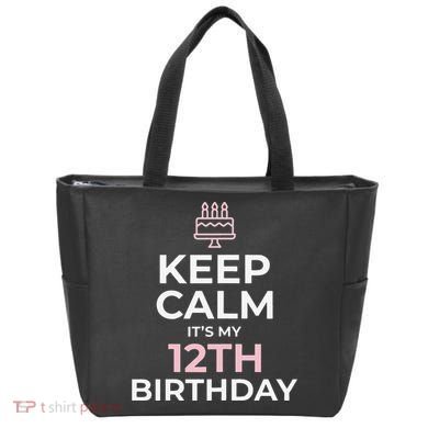 Keep Calm It's My Birthday 12th 12 Year Old Tote Bag