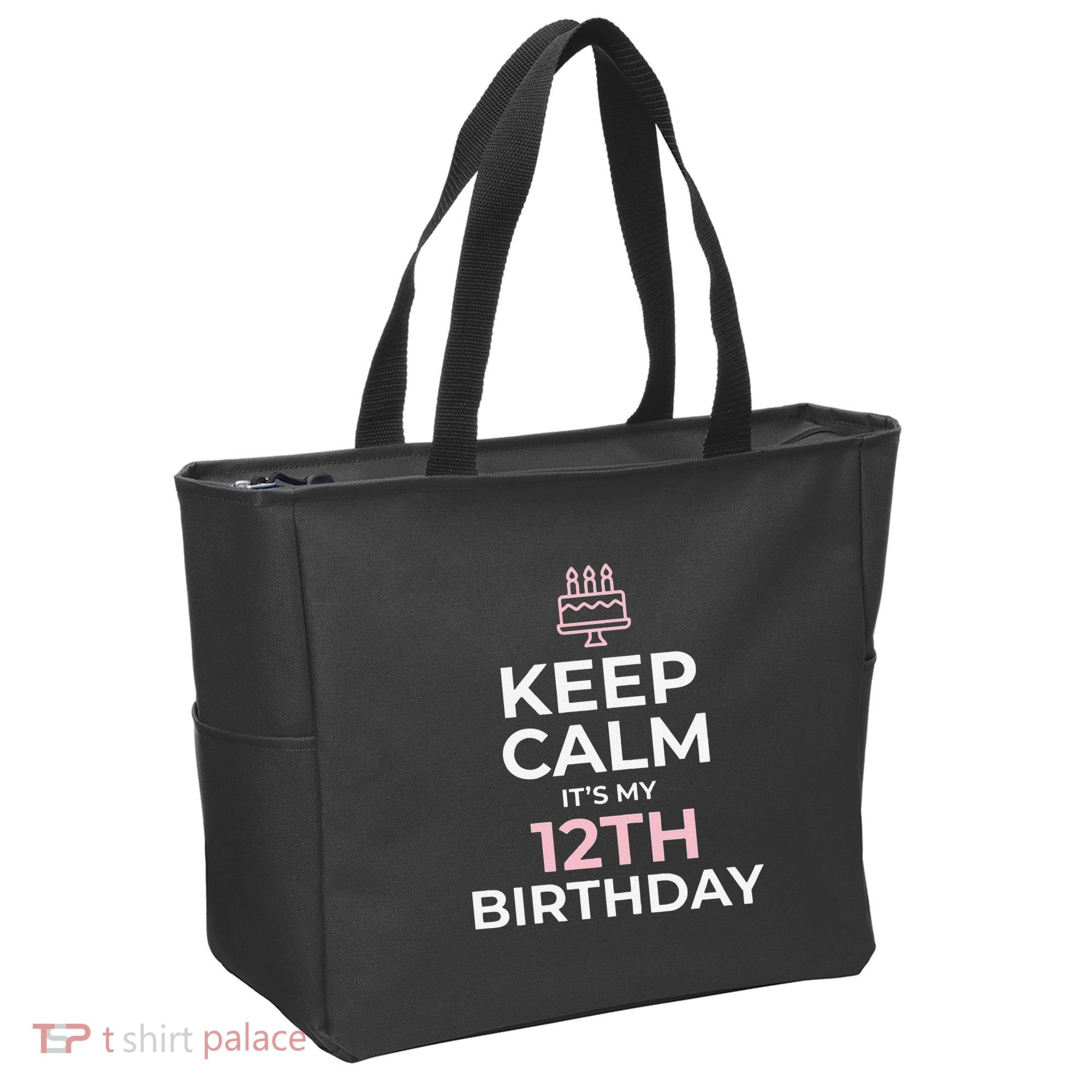 Keep Calm It's My Birthday 12th 12 Year Old Tote Bag