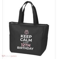 Keep Calm It's My Birthday 12th 12 Year Old Tote Bag thumb 3