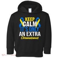 Keep Calm Its Only An Extra Chromosomes Down Syndrome Toddler Hoodie thumb 0