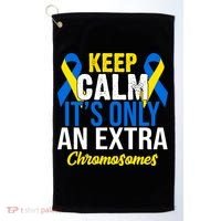 Keep Calm Its Only An Extra Chromosomes Down Syndrome Golf Towel thumb 0