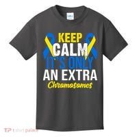 Keep Calm Its Only An Extra Chromosomes Down Syndrome Kids T-Shirt thumb 0