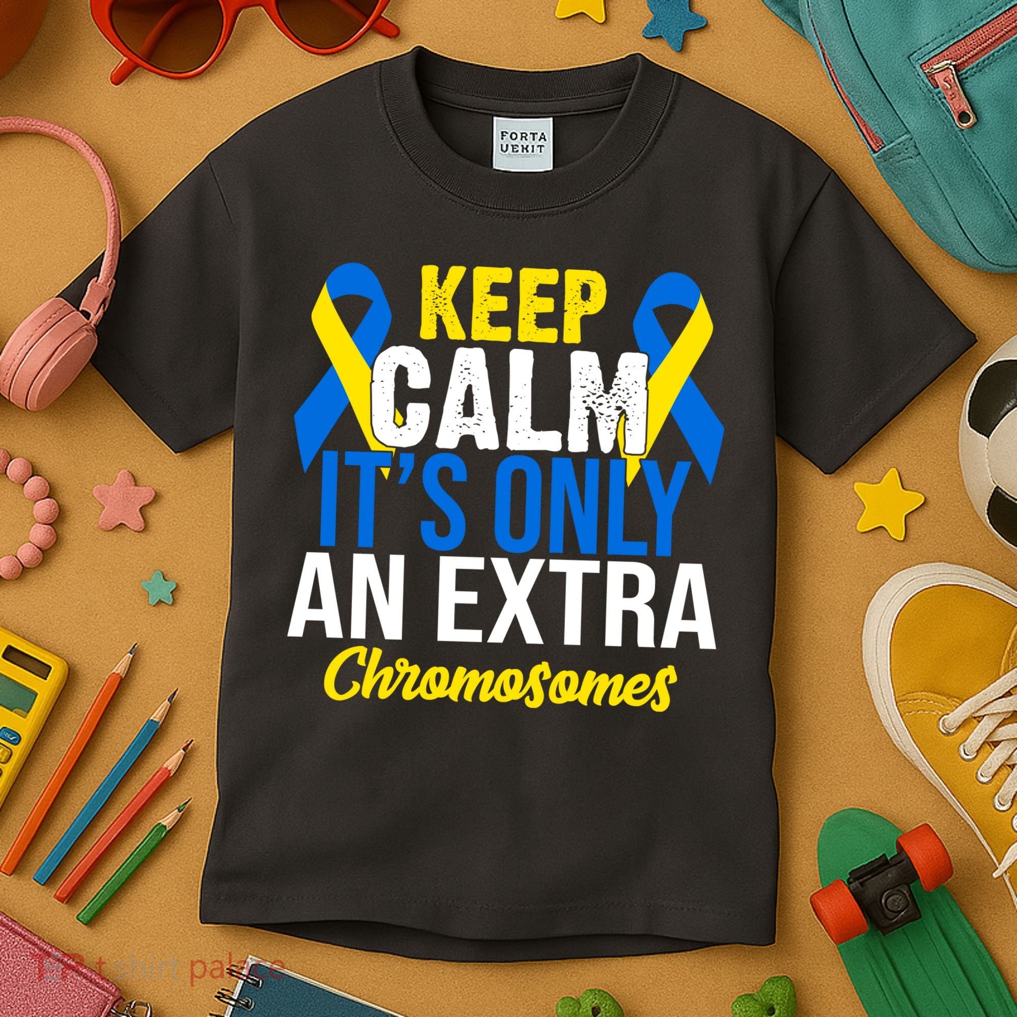 Keep Calm Its Only An Extra Chromosomes Down Syndrome Kids T-Shirt
