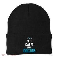 Keep Calm I'm A Doctor Funny Gift Medical Student Gift Beanie thumb 0