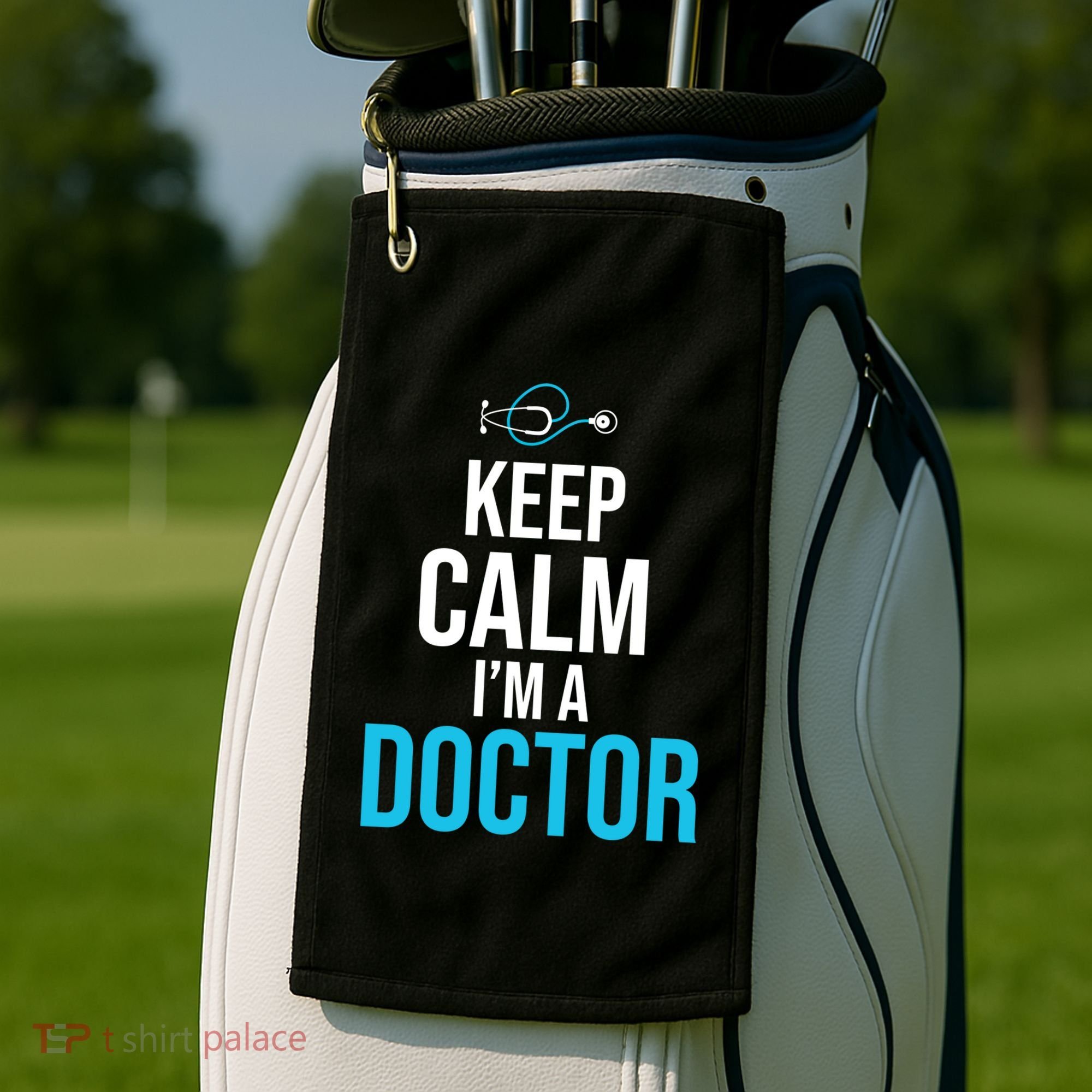 Keep Calm I'm A Doctor Funny Gift Medical Student Gift Golf Towel