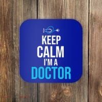 Keep Calm I'm A Doctor Funny Gift Medical Student Gift Coaster thumb 0