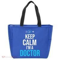 Keep Calm I'm A Doctor Funny Gift Medical Student Gift Tote Bag thumb 0