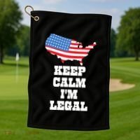 Keep Calm IM Legal Golf Towel thumb 1