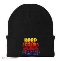 Keep Calm I'm Just A Volunteer Job Volunteering Volunteers Gift Beanie thumb 0