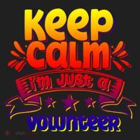 Keep Calm I'm Just A Volunteer Job Volunteering Volunteers Gift Golf Towel thumb 3
