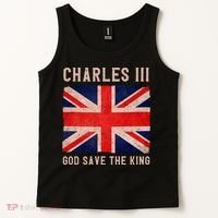 King Charles III God Save The King Monarchy UK Tank Top thumb 2