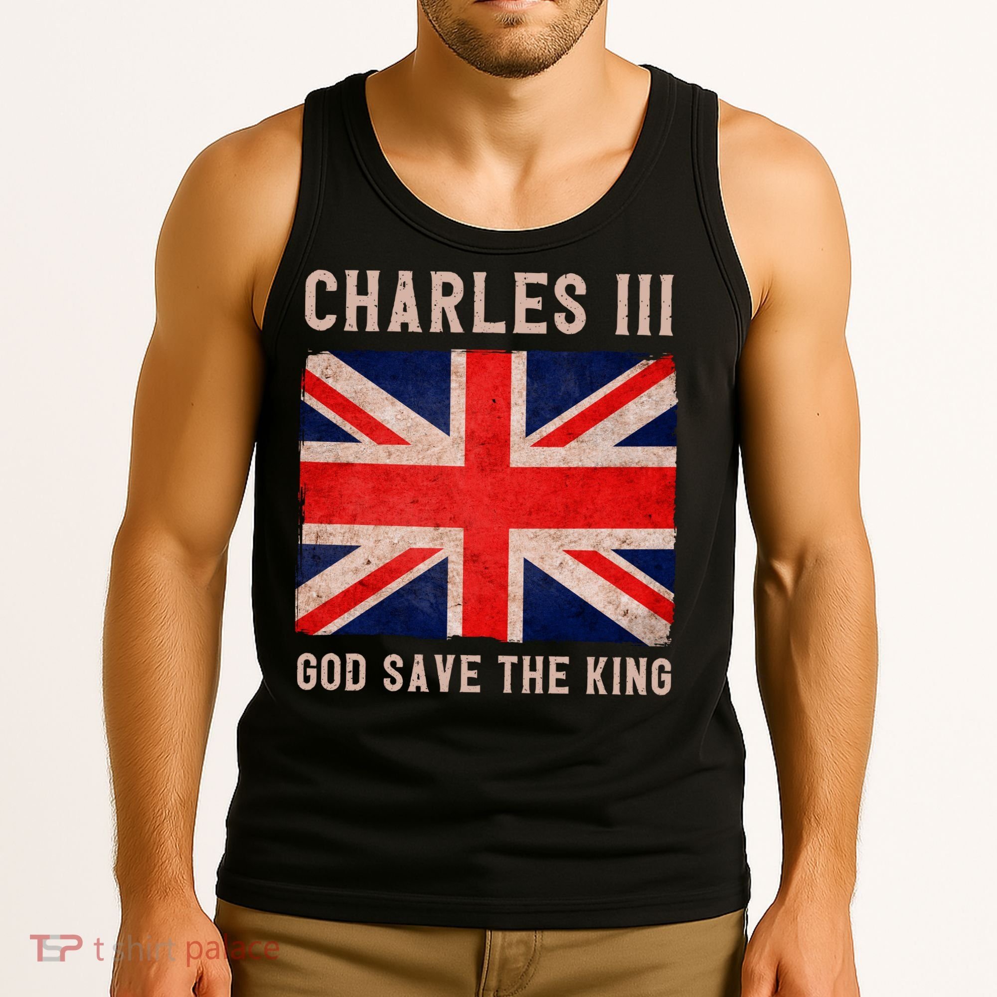 King Charles III God Save The King Monarchy UK Tank Top