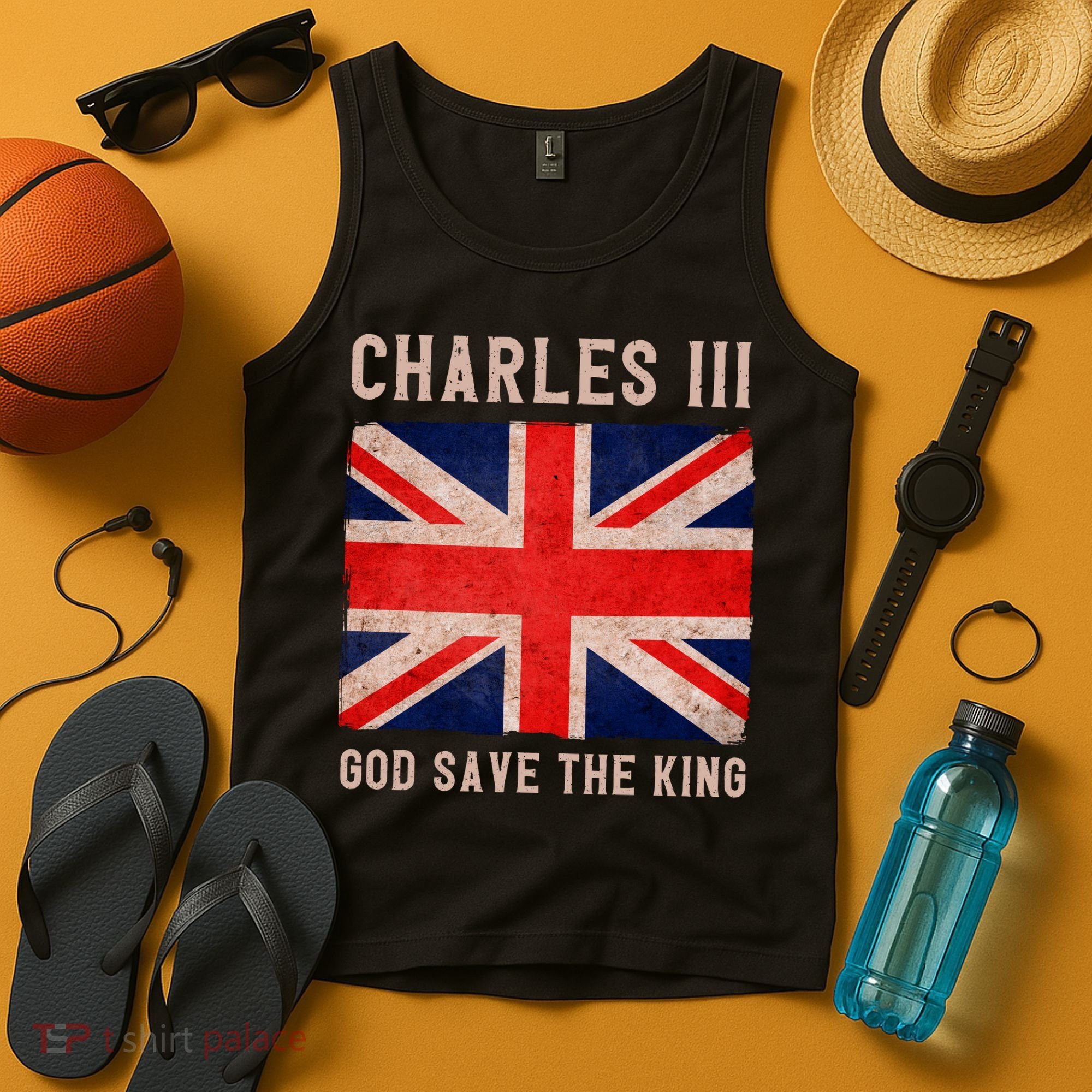 King Charles III God Save The King Monarchy UK Tank Top