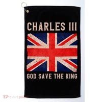 King Charles III God Save The King Monarchy UK Golf Towel thumb 0