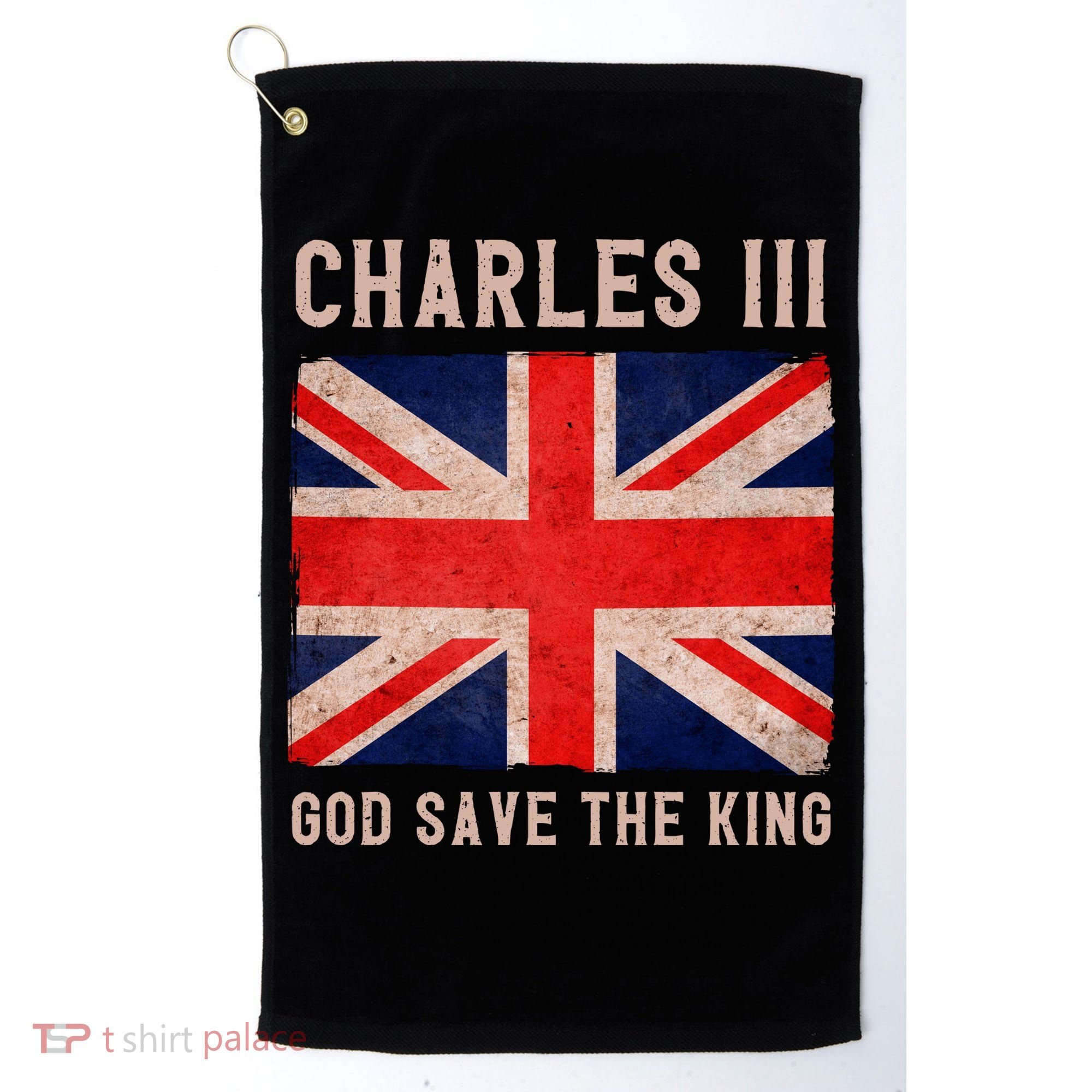 King Charles III God Save The King Monarchy UK Golf Towel