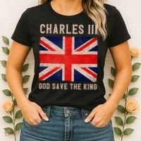 King Charles III God Save The King Monarchy UK Women's T-Shirt thumb 2