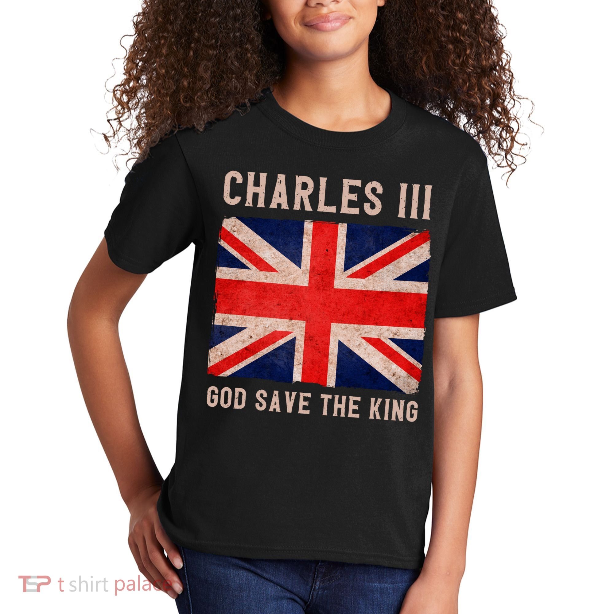 King Charles III God Save The King Monarchy UK Kids T-Shirt