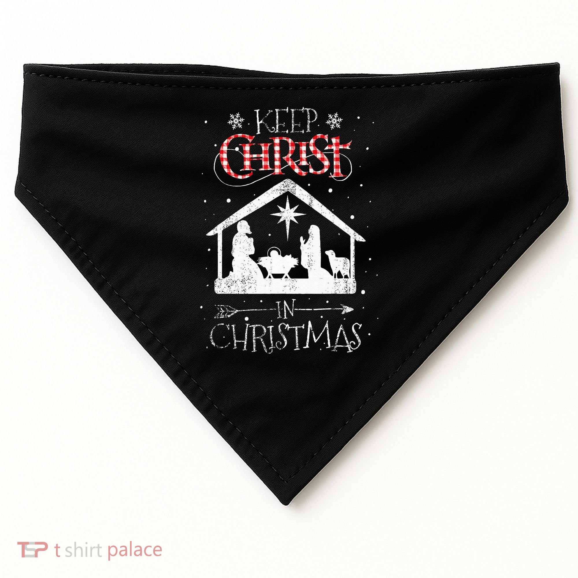 Keep Christ In Christmas Nativity Jesus Christian Christmas USA-Made Doggie Bandana
