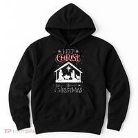 Keep Christ In Christmas Nativity Jesus Christian Christmas Hoodie thumb 0