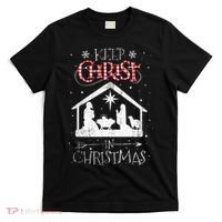 Keep Christ In Christmas Nativity Jesus Christian Christmas T-Shirt thumb 0