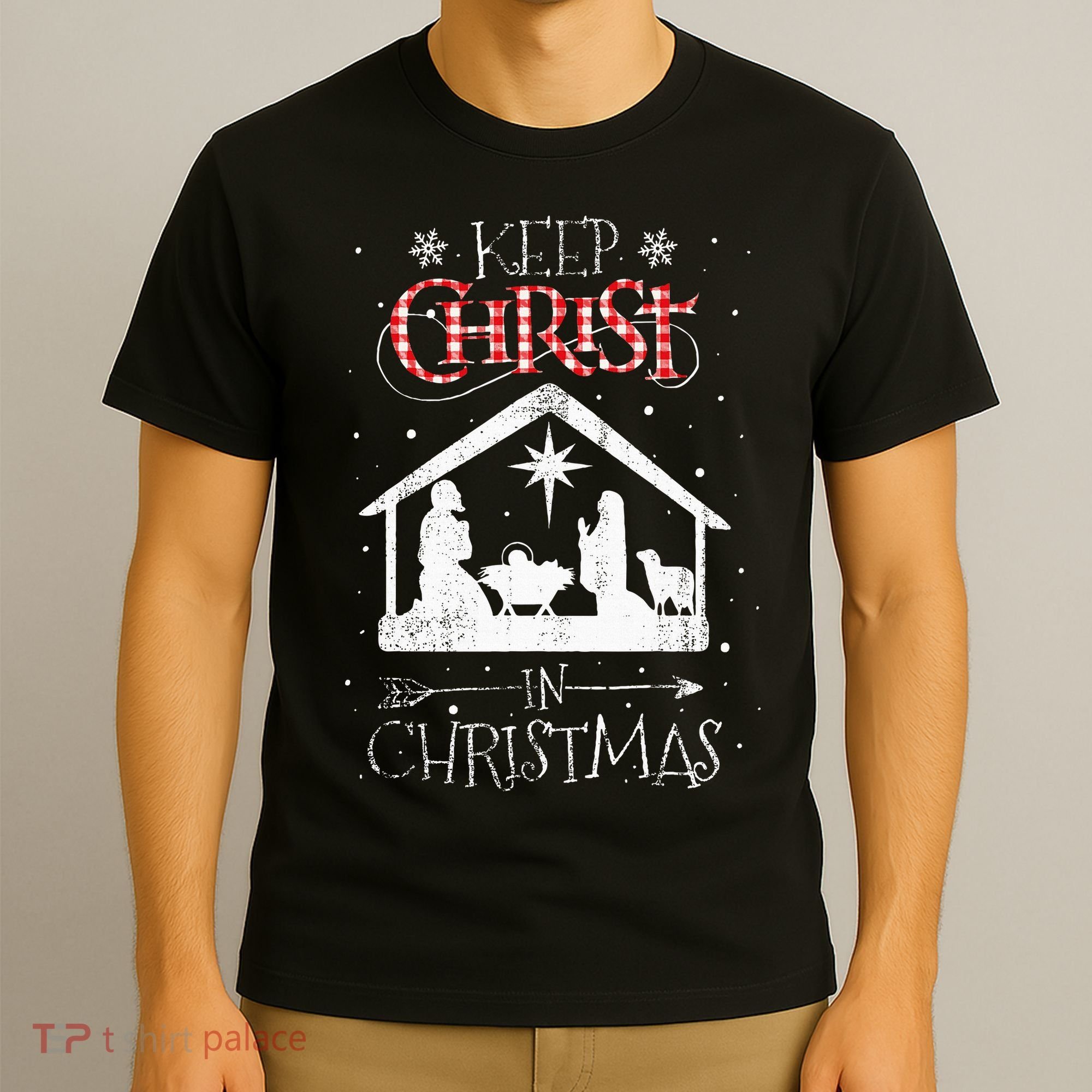 Keep Christ In Christmas Nativity Jesus Christian Christmas T-Shirt