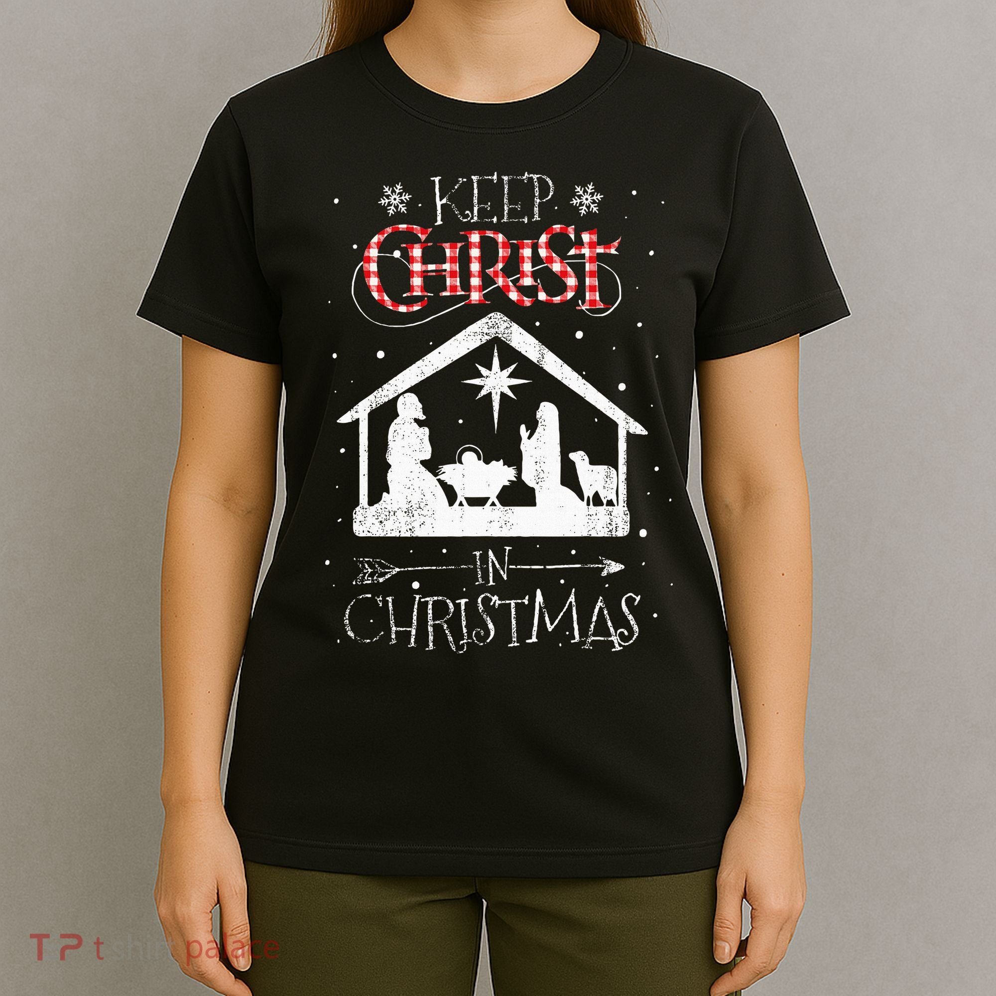 Keep Christ In Christmas Nativity Jesus Christian Christmas T-Shirt
